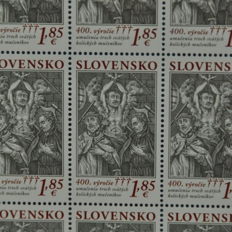 Inaugurácia poštovej známky  400. výročie mučeníckej smrti troch svätých košických mučeníkov