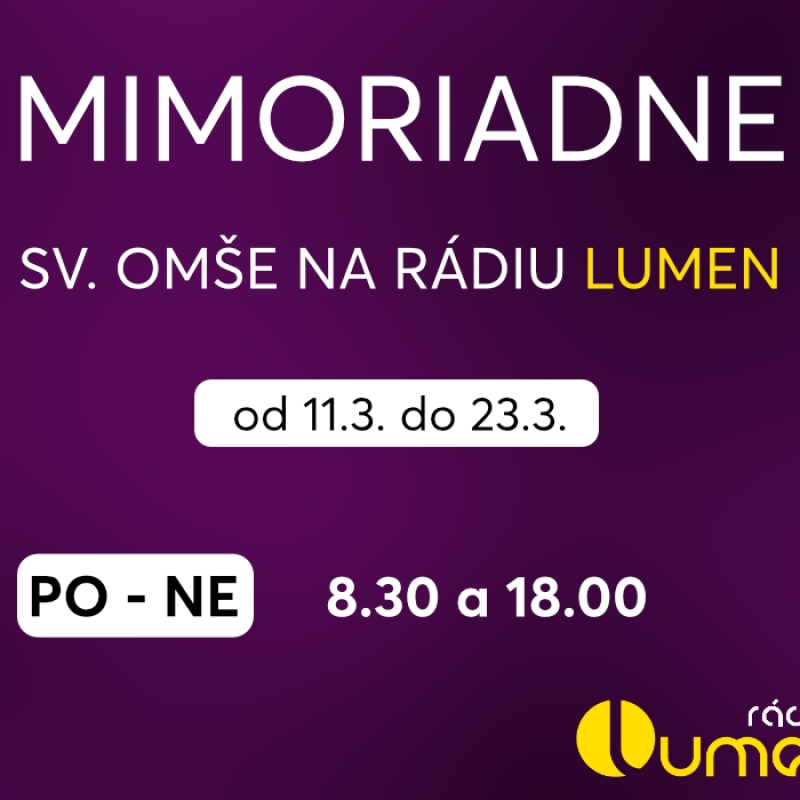 Sväté omše na Rádiu LUMEN počas zákazu verejného slávenia bohoslužieb